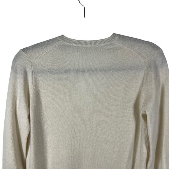 Everlane Womens Small 100% Cashmere V-Neck Sweater Beige Quiet Luxury Minimalist - Picture 7 of 11